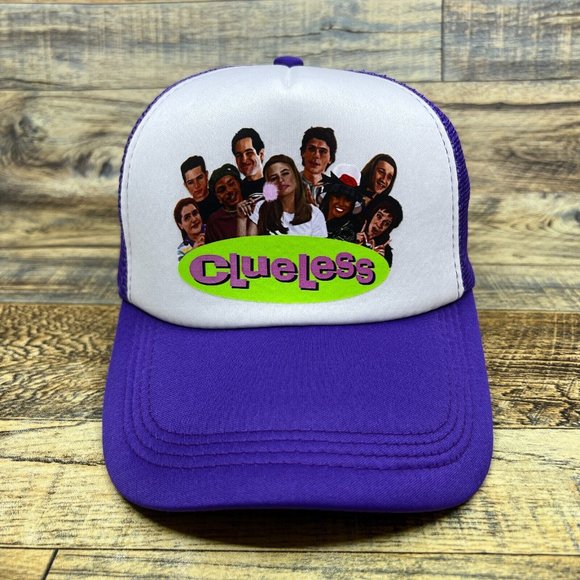 Clueless Unisex Trucker Hat Purple Snapback 1995 Whatever Beverly Hills Ball Cap - Picture 2 of 8